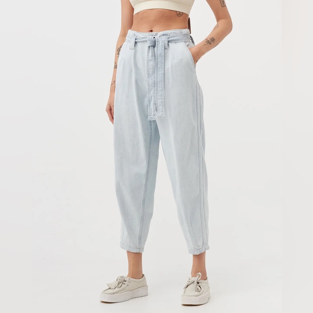 POLO RALPH LAUREN Women’s Barrel Tapered Ankle Jean Pants Light Wash NWT 32
